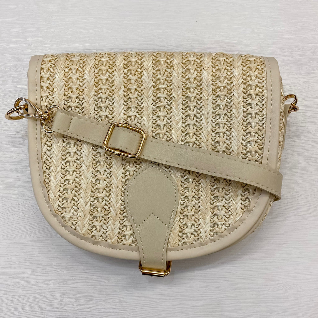 Straw Round Bottom Crossbody Beige Summer Bag - Lyla's: Clothing, Decor & More - Plano Boutique