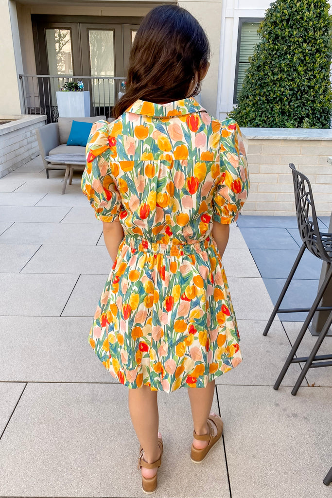 Picking Tulips Yellow Print Dress - Lyla's: Clothing, Decor & More - Plano Boutique