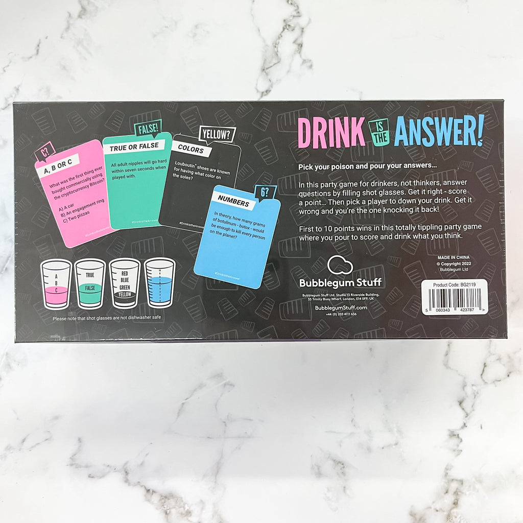Drink is the Answer: Pour Answers, Score Points, Drink Shot! Game - Lyla's: Clothing, Decor & More - Plano Boutique