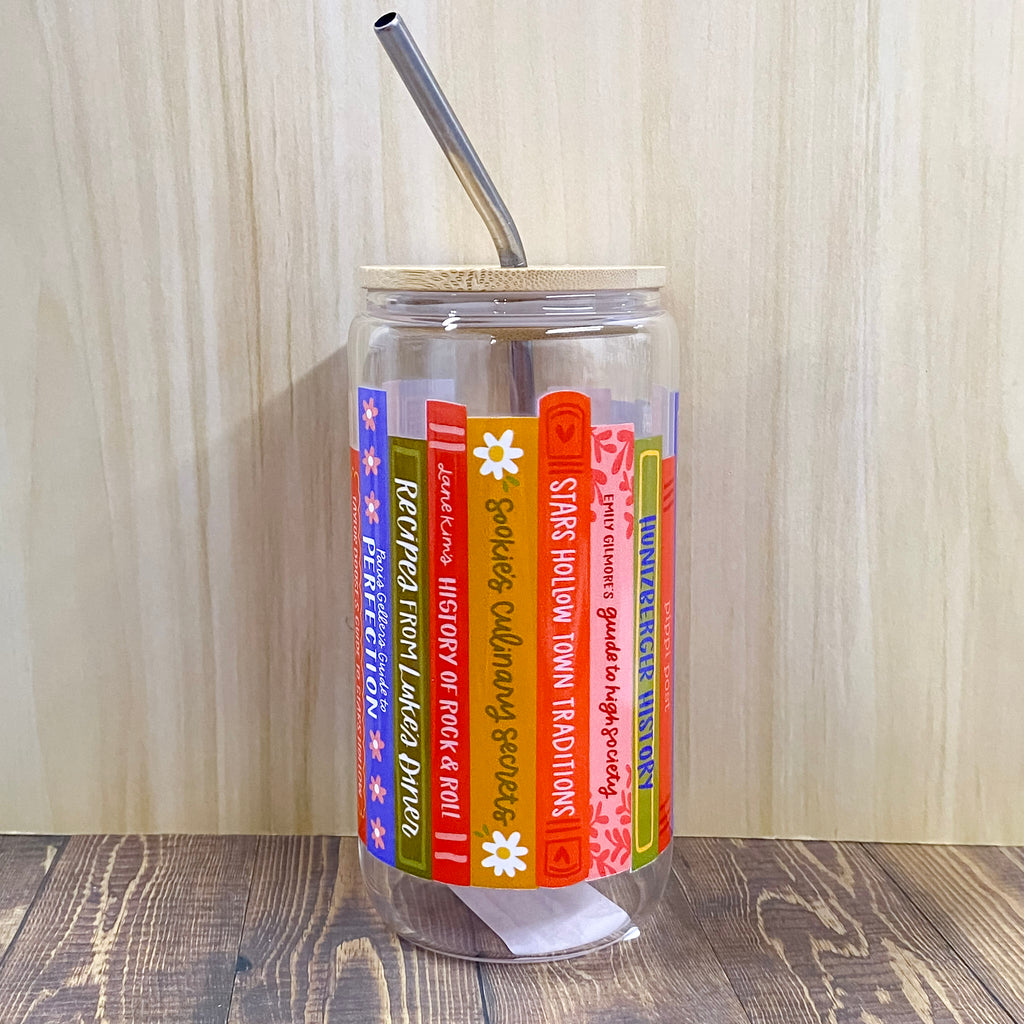 Stars Hollow Books Glass Can - Lyla's: Clothing, Decor & More - Plano Boutique