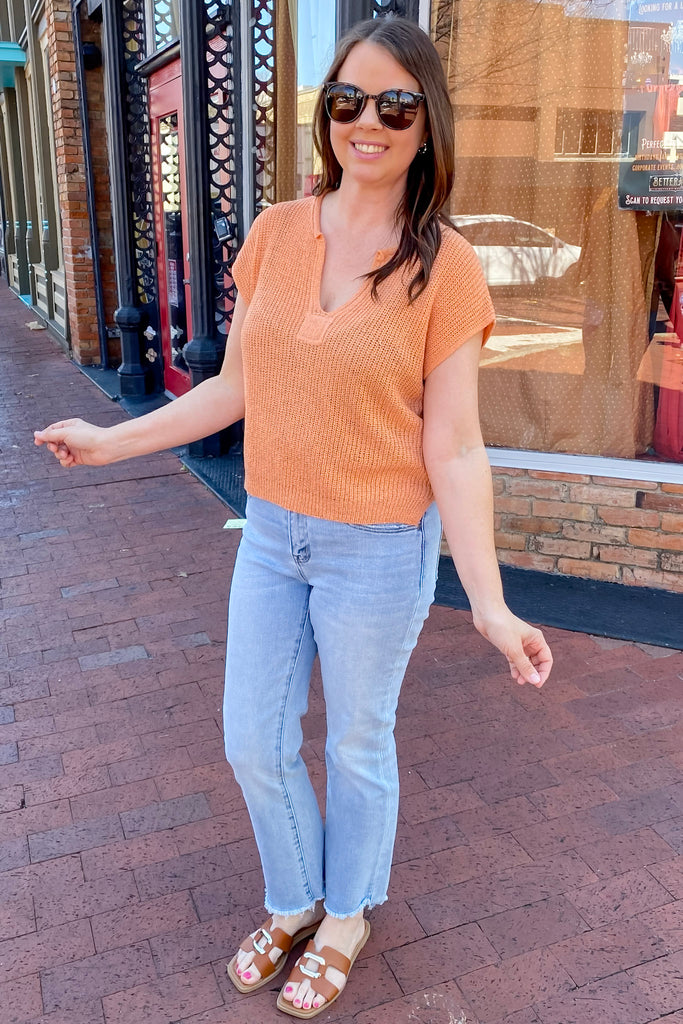 Golden Hour Peach Top - Lyla's: Clothing, Decor & More - Plano Boutique