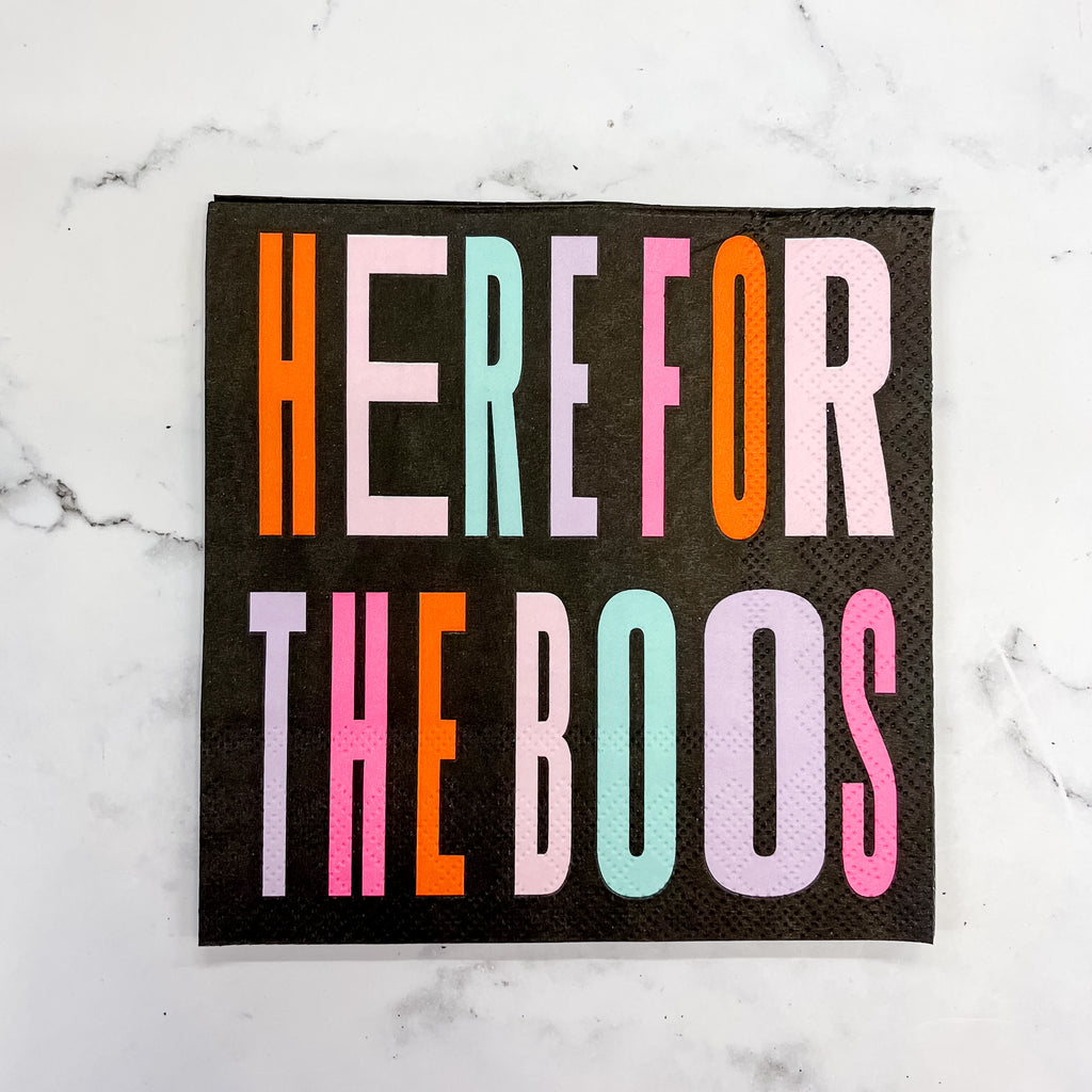 Here for the Boos Beverage Napkins - Lyla's: Clothing, Decor & More - Plano Boutique