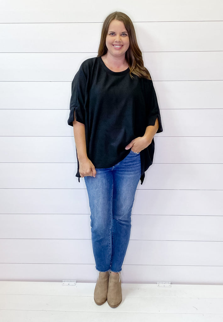 A Basic but Cute Black Sweater - Lyla's: Clothing, Decor & More - Plano Boutique