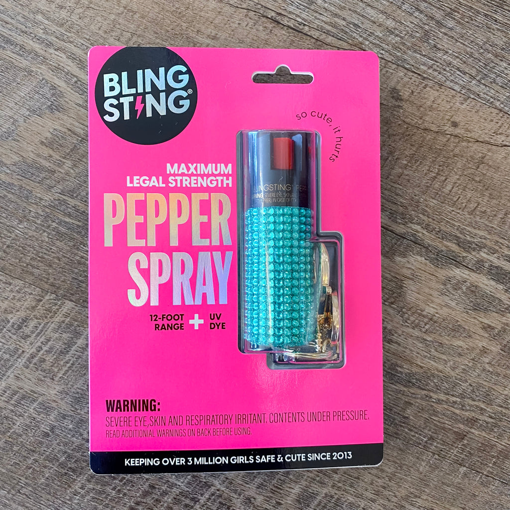 Mint Rhinestone Pepper Spray - Lyla's: Clothing, Decor & More - Plano Boutique