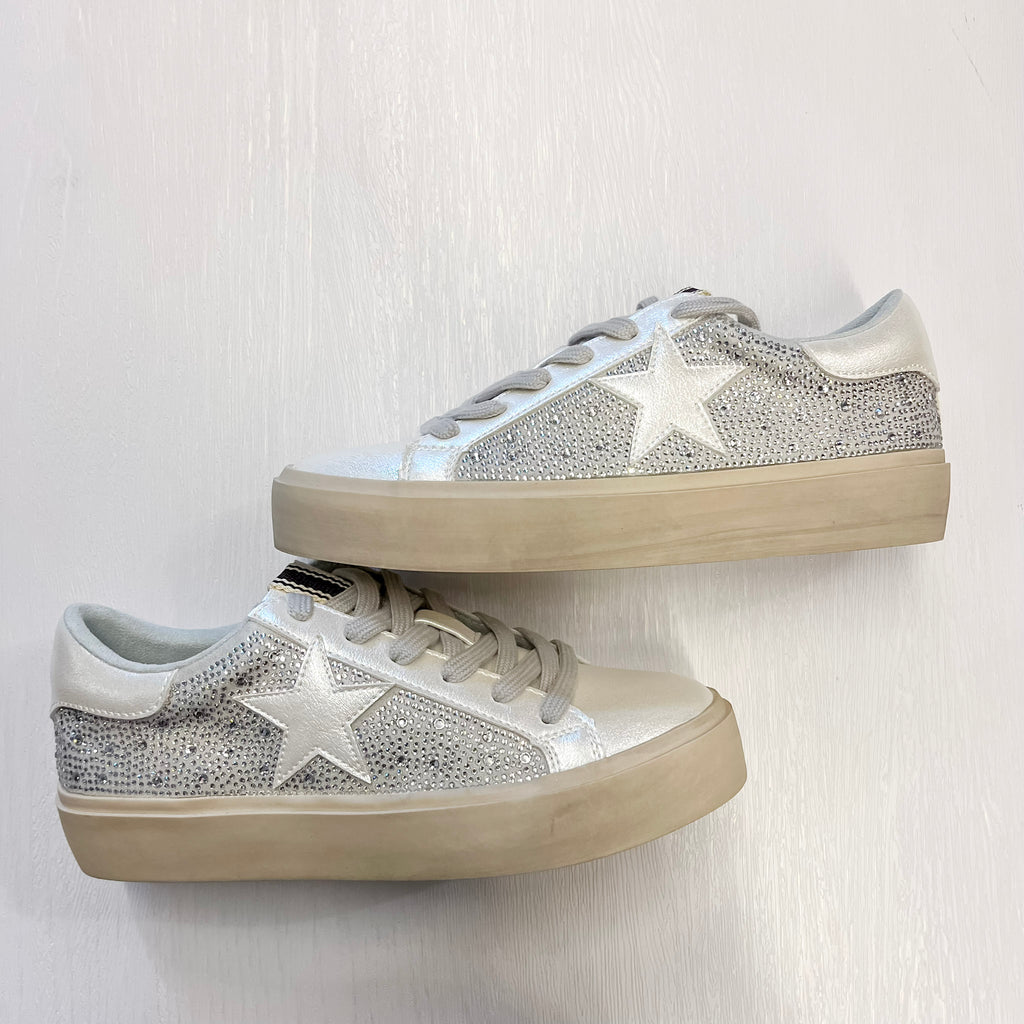 Reba Ice Sparkle Shu Shop Sneaker - Lyla's: Clothing, Decor & More - Plano Boutique