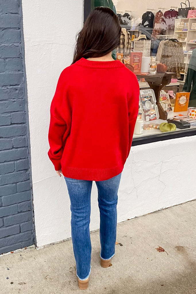 Howdy Santa Red Sweater - Lyla's: Clothing, Decor & More - Plano Boutique