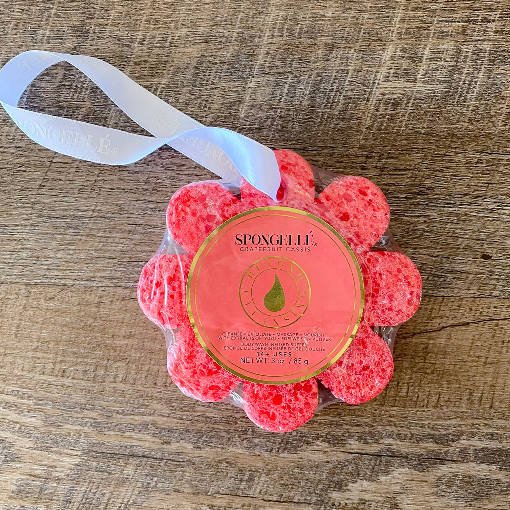 Spongelle Wild Flower Bath Sponge: Grapefruit Cassis - Lyla's: Clothing, Decor & More - Plano Boutique