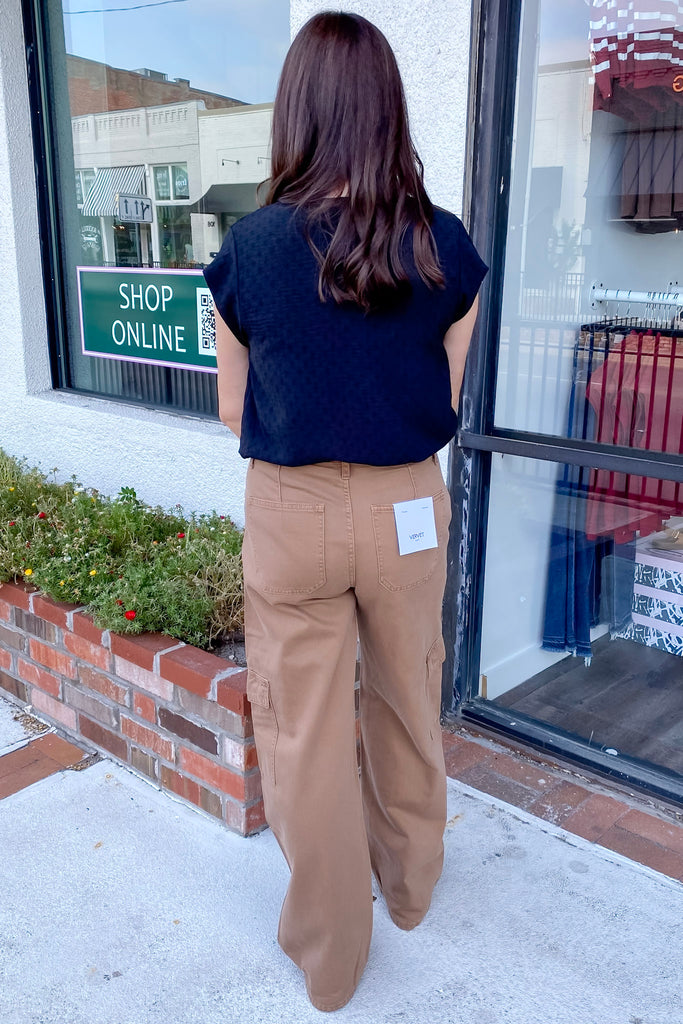 Olivia Sinopia Fresco High Rise Utility Cargo Wide Leg Denim by Vervet - Lyla's: Clothing, Decor & More - Plano Boutique