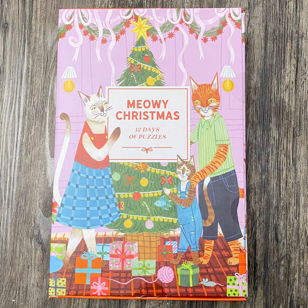 Meowy Christmas 12 Days of Puzzles 500 Piece Countdown - Lyla's: Clothing, Decor & More - Plano Boutique