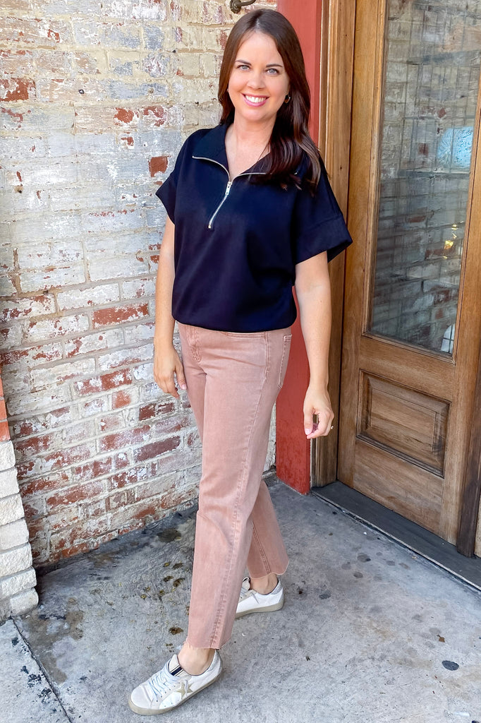 Melissa Leading Mid Rise Straight Crop Denim by Vervet - Lyla's: Clothing, Decor & More - Plano Boutique