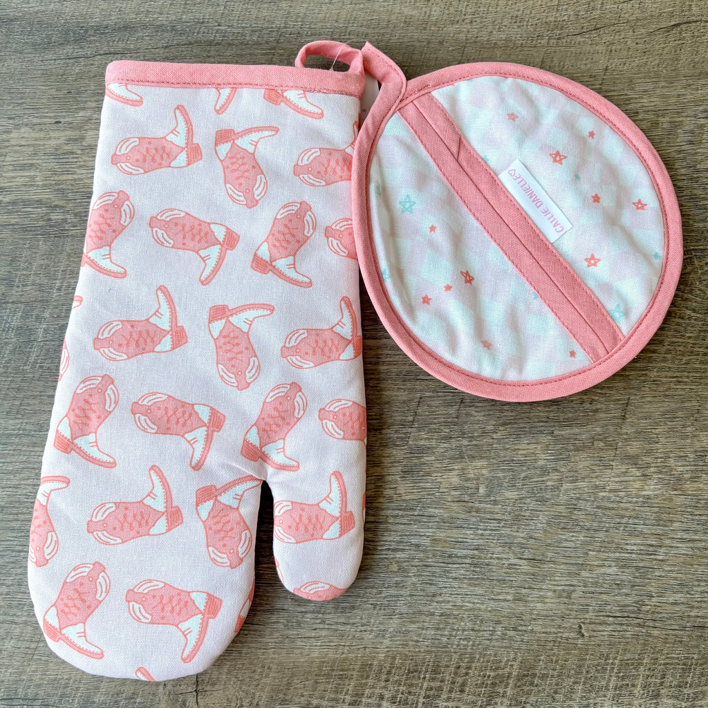 Western Cowgirl Boots Pot Holder Set by Callie Danielle - Lyla's: Clothing, Decor & More - Plano Boutique