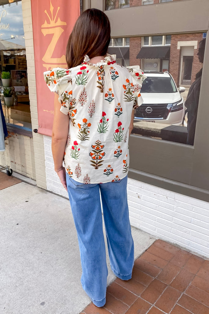 Flow Is Good Cream Floral Print Top - Lyla's: Clothing, Decor & More - Plano Boutique
