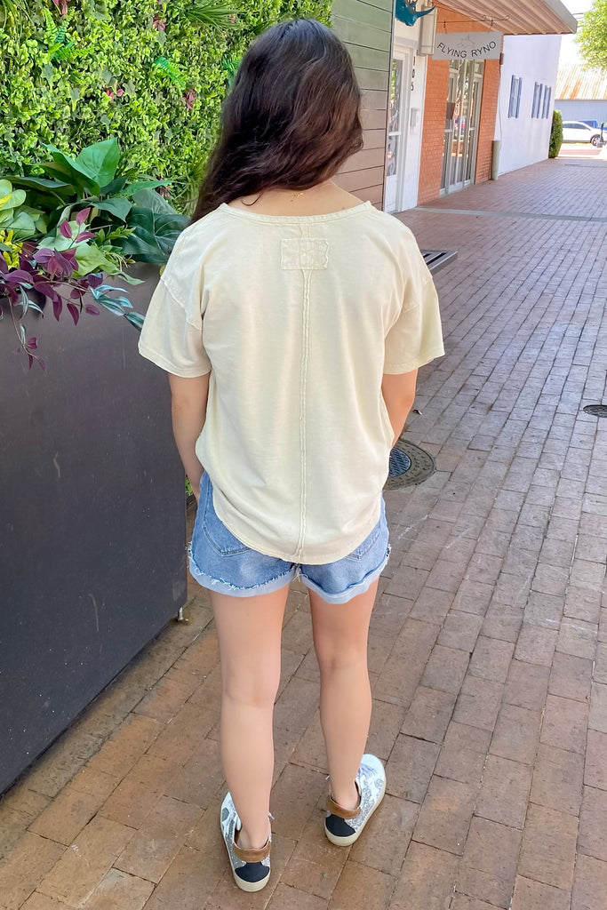 What Do You Know Washed Khaki Top - Lyla's: Clothing, Decor & More - Plano Boutique