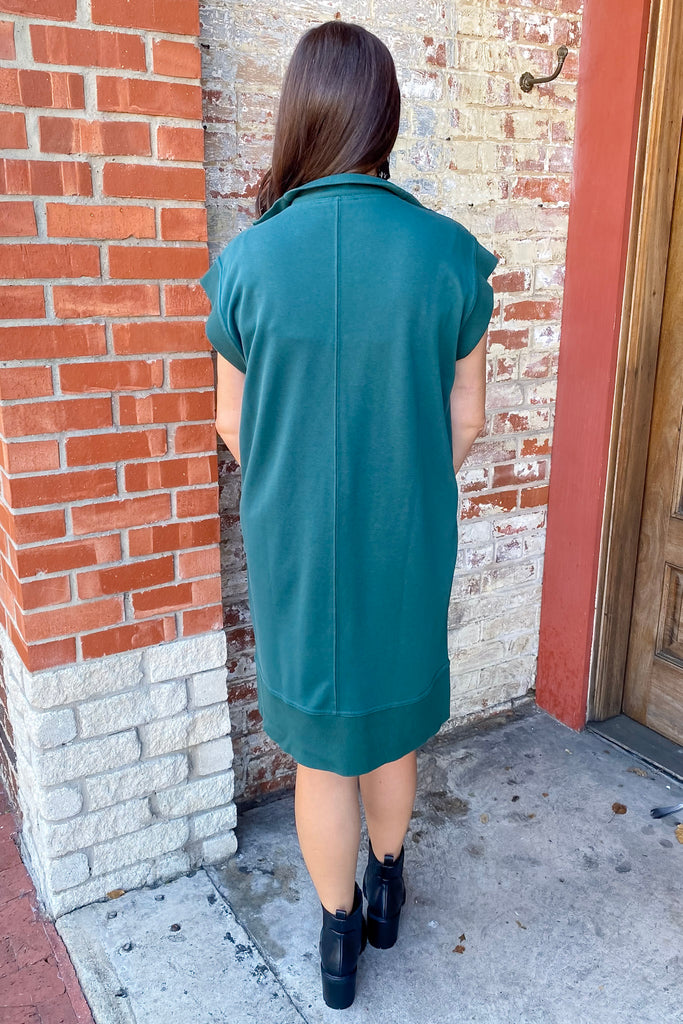 Zip It Up Forest Green Dress - Lyla's: Clothing, Decor & More - Plano Boutique