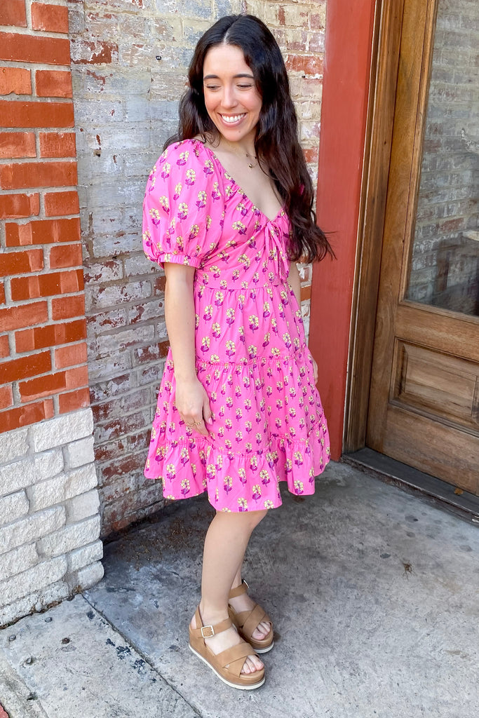 Take Me With You Pink Floral Print Dress - Lyla's: Clothing, Decor & More - Plano Boutique