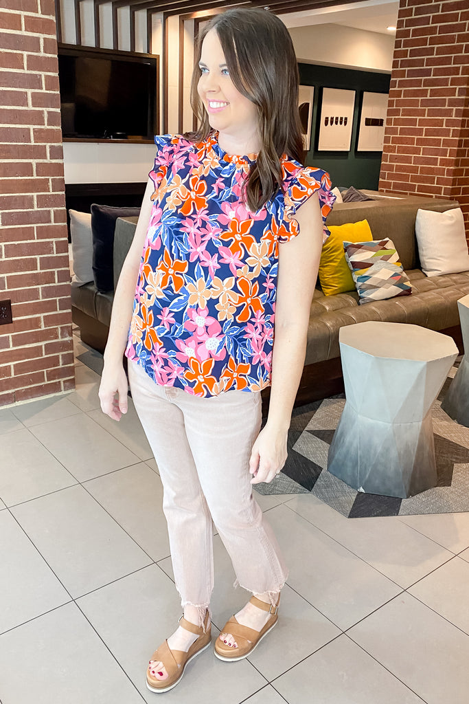 Got To Have Navy Floral Print Top - Lyla's: Clothing, Decor & More - Plano Boutique