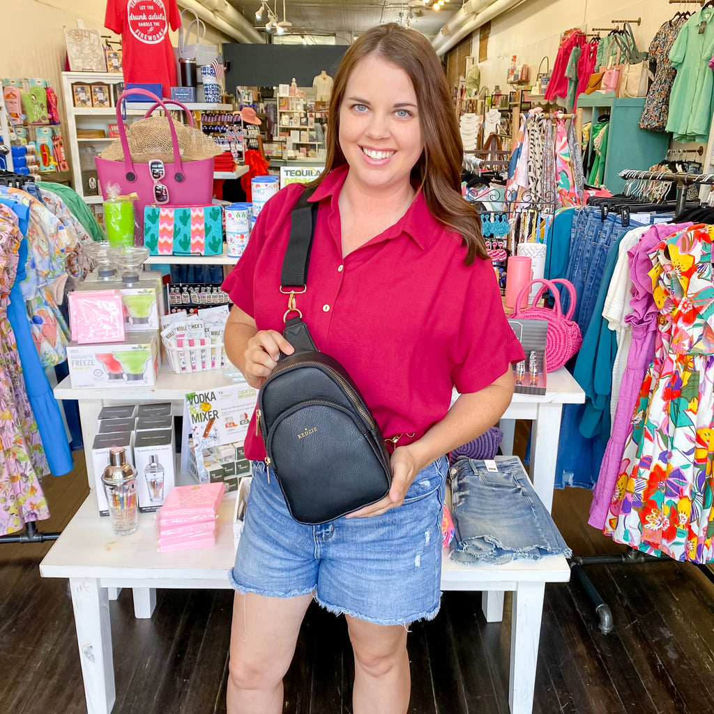 Sunset Sling Bag in Black - Lyla's: Clothing, Decor & More - Plano Boutique
