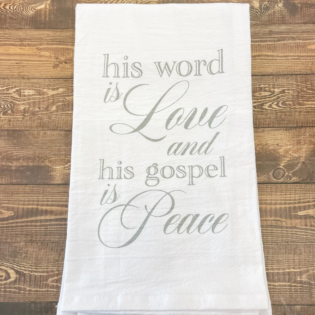 His Word is Love Hand Towel - Lyla's: Clothing, Decor & More - Plano Boutique