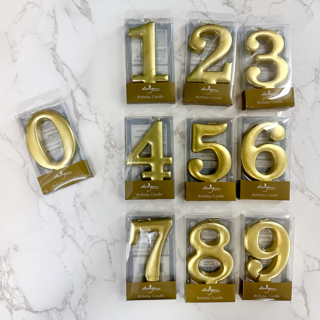 Shiny Gold Birthday Candle Number - Lyla's: Clothing, Decor & More - Plano Boutique