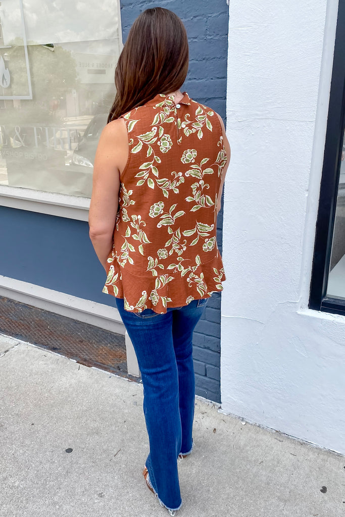 Queen of the Fall Light Brown Print Top - Lyla's: Clothing, Decor & More - Plano Boutique