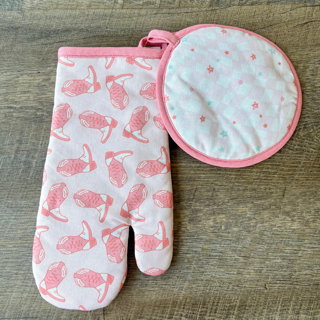 Western Cowgirl Boots Pot Holder Set by Callie Danielle - Lyla's: Clothing, Decor & More - Plano Boutique