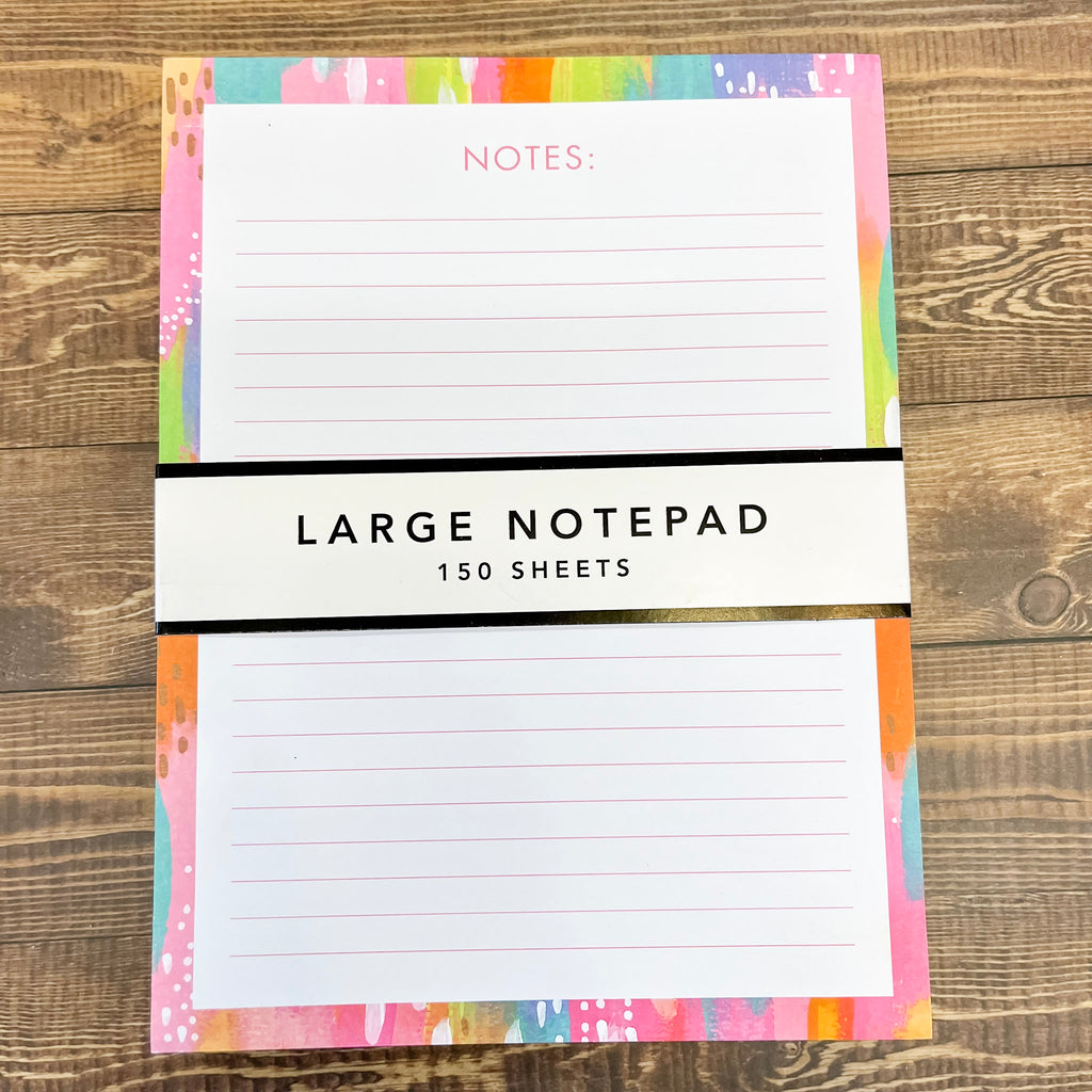 Ettavee Brush Strokes Large Notepad - Lyla's: Clothing, Decor & More - Plano Boutique