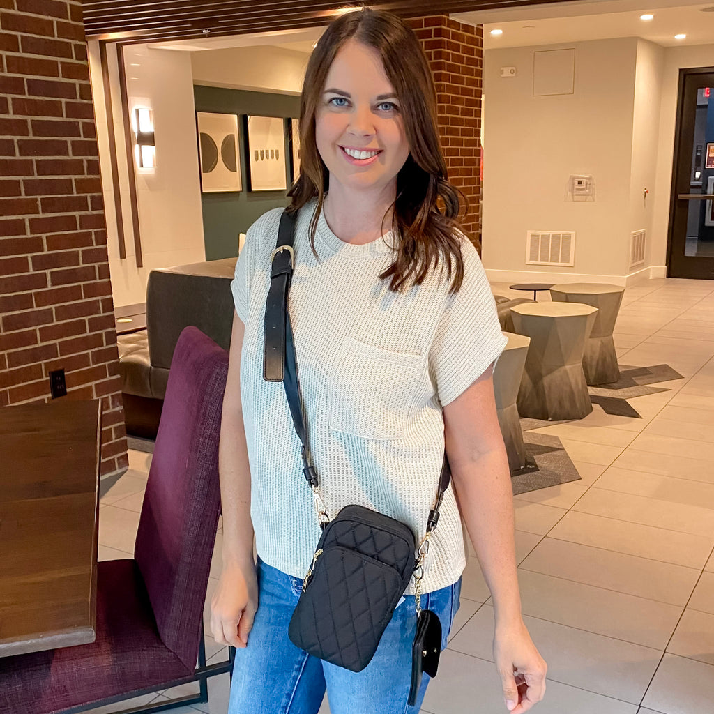 Jen & Co Parker Quilted Crossbody - Black - Lyla's: Clothing, Decor & More - Plano Boutique
