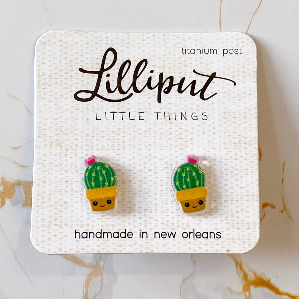 Kawaii Cactus Earrings - Lyla's: Clothing, Decor & More - Plano Boutique