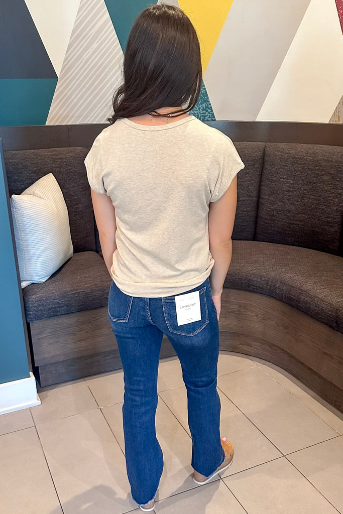 Still the One Fitted Oatmeal Top - Lyla's: Clothing, Decor & More - Plano Boutique