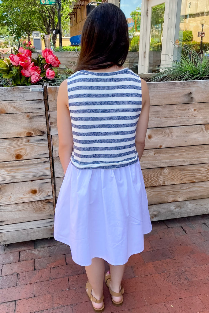 All About Stripe Contrast Color-block Mini Dress - Lyla's: Clothing, Decor & More - Plano Boutique
