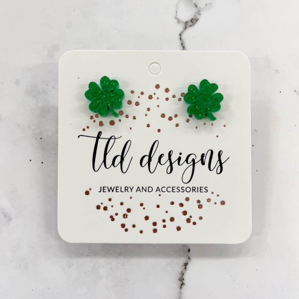 Shamrock Stud Earrings - Lyla's: Clothing, Decor & More - Plano Boutique