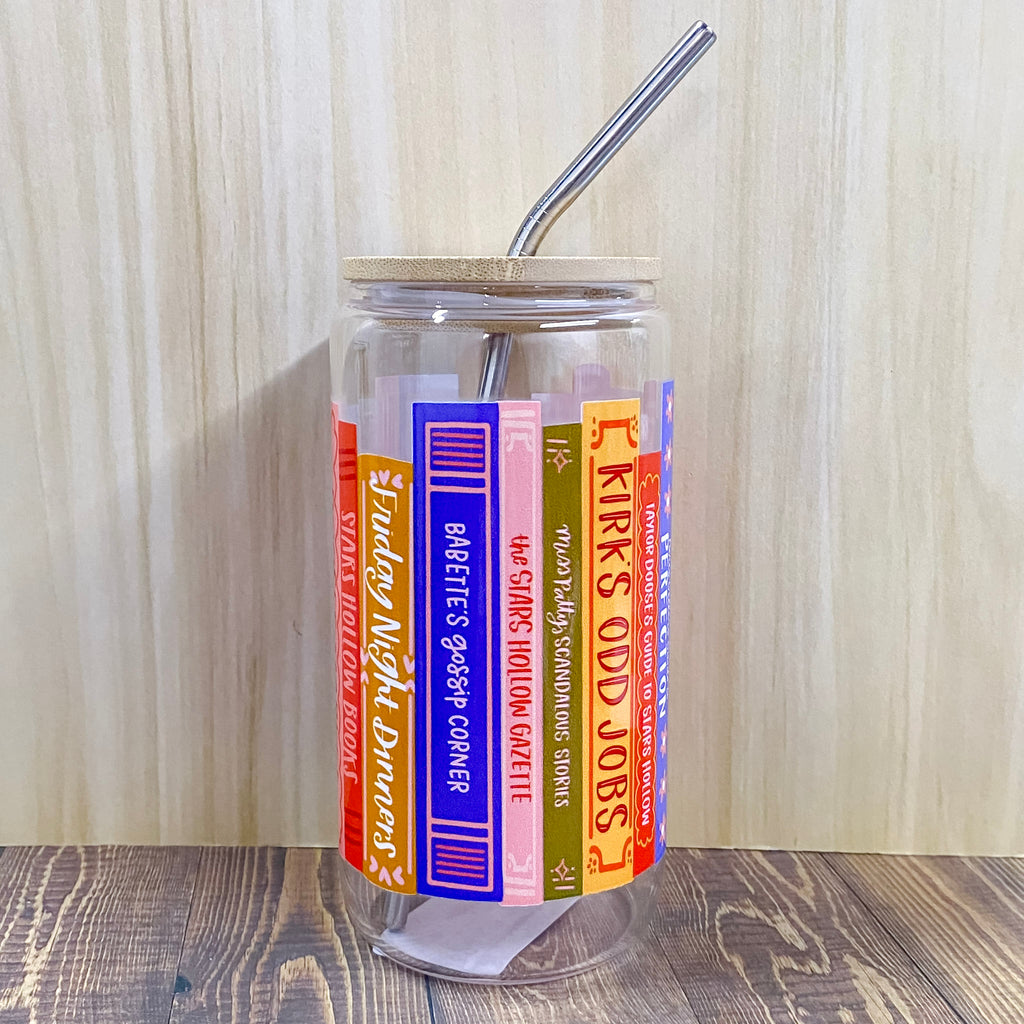 Stars Hollow Books Glass Can - Lyla's: Clothing, Decor & More - Plano Boutique