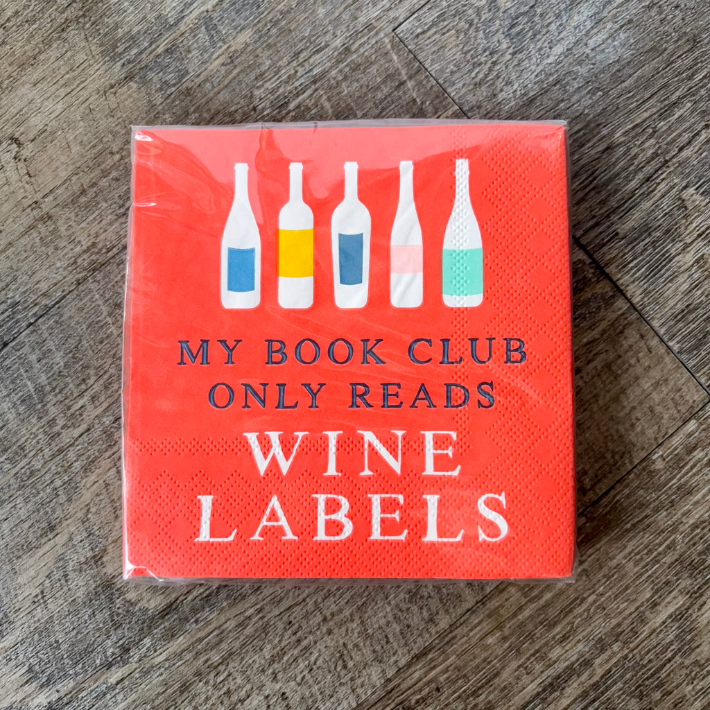 My Book Club Only Reads Wine Labels Cocktail Napkins - Lyla's: Clothing, Decor & More - Plano Boutique