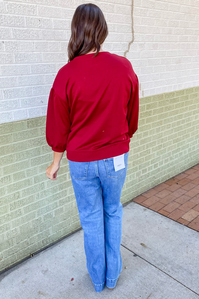 Make It Work Burgundy Top - Lyla's: Clothing, Decor & More - Plano Boutique