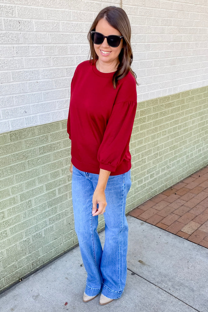 Make It Work Burgundy Top - Lyla's: Clothing, Decor & More - Plano Boutique