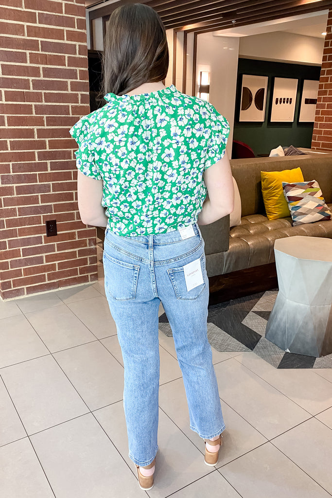 Cleared Vintage High Rise Crop Straight Denim by Lovervet - Lyla's: Clothing, Decor & More - Plano Boutique
