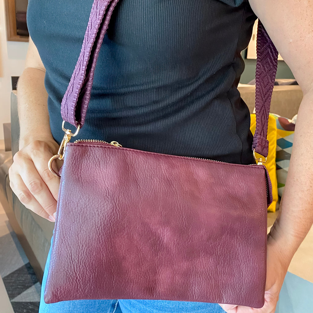 Jen & Co Izzy Crossbody Handbag - Cherry Lacquer - Lyla's: Clothing, Decor & More - Plano Boutique