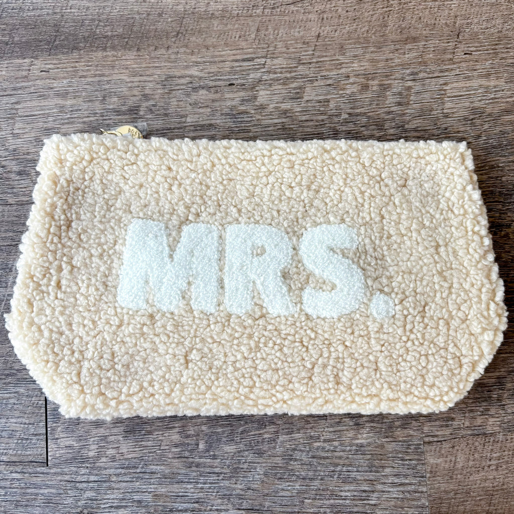 Mrs - Zippered Teddy Pouch - Lyla's: Clothing, Decor & More - Plano Boutique