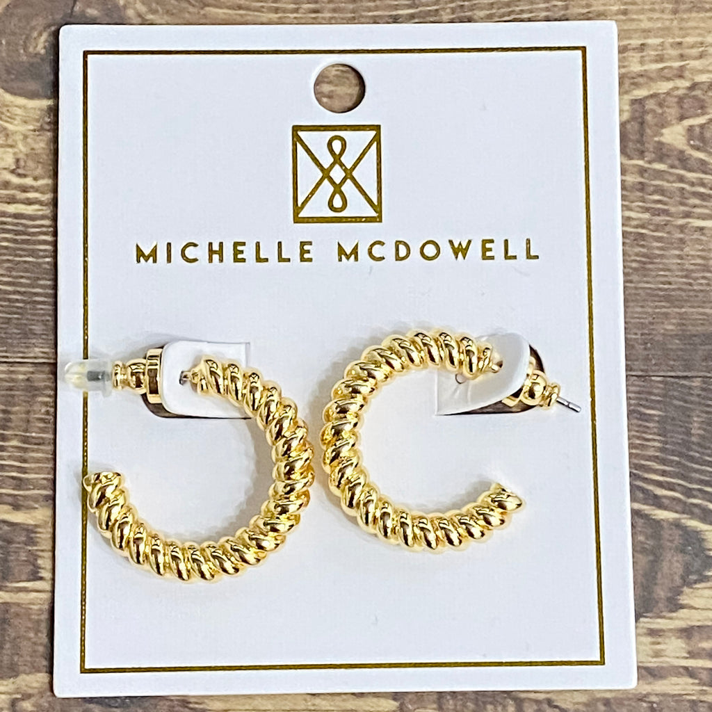 Josie Twisted Gold Hoop Earrings - Lyla's: Clothing, Decor & More - Plano Boutique