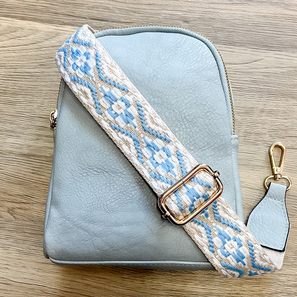 Jen & Co Ellen Crossbody Purse - Dusty Blue - Lyla's: Clothing, Decor & More - Plano Boutique