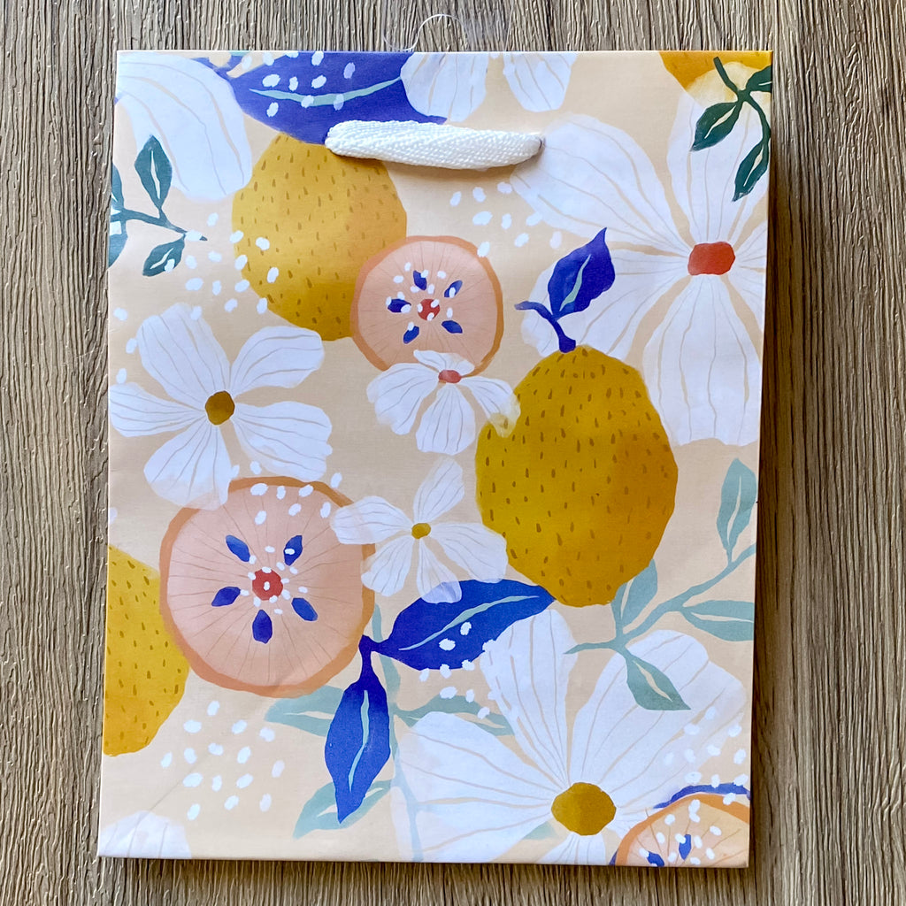 Citrus Floral Small Gift Bag - Lyla's: Clothing, Decor & More - Plano Boutique