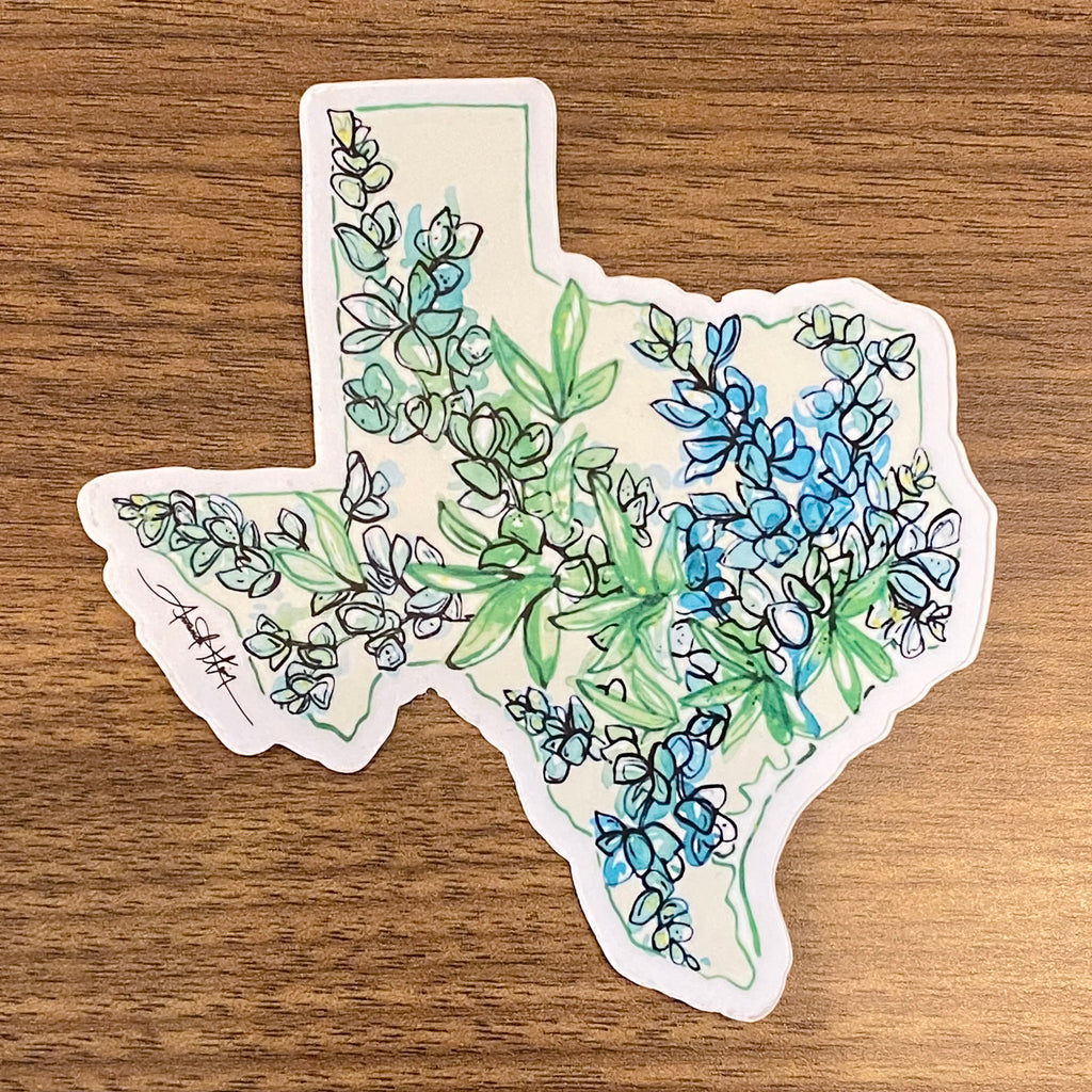 Floral Texas Vinyl Sticker by Amanda Klein - Lyla's: Clothing, Decor & More - Plano Boutique
