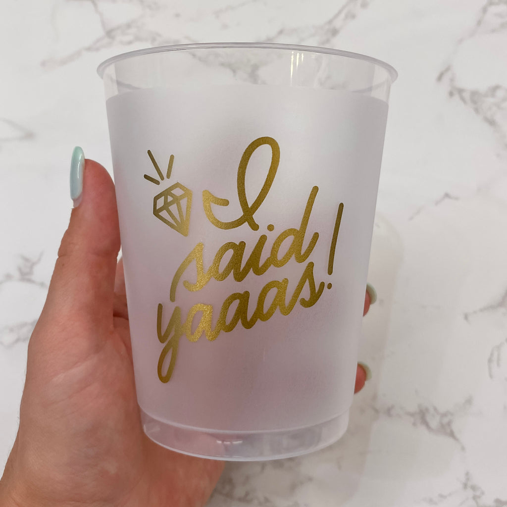 She Said Yaaas! Reusable Cup Set by XO Fetti - Lyla's: Clothing, Decor & More - Plano Boutique