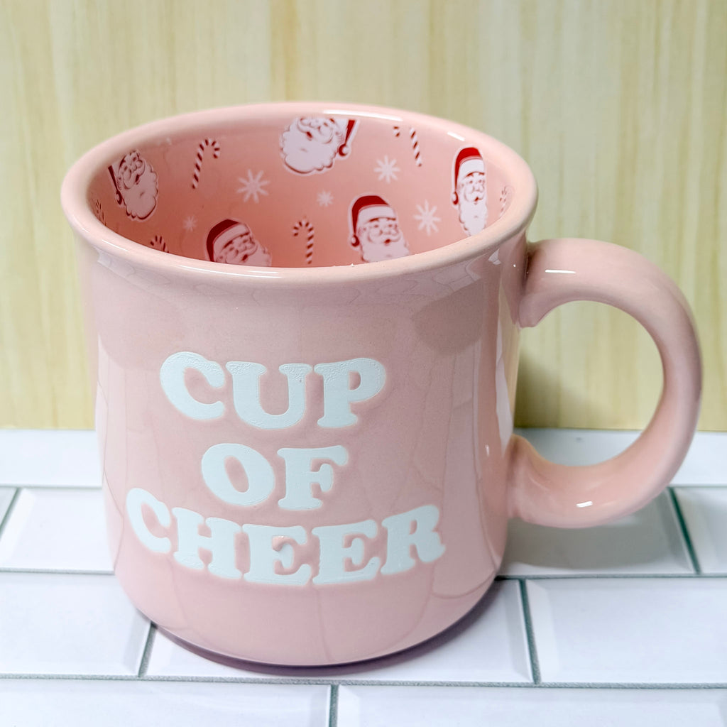 Cup of Cheer Pink Mug - Lyla's: Clothing, Decor & More - Plano Boutique