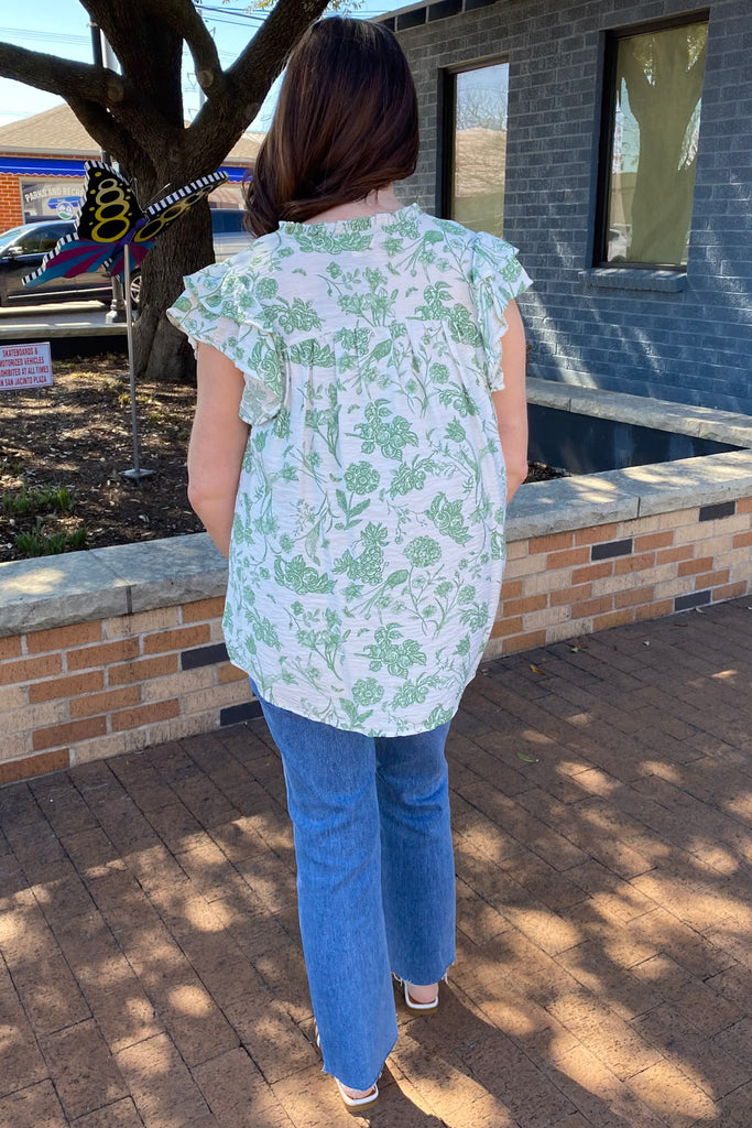 Willow Vine Sea Green Top - Lyla's: Clothing, Decor & More - Plano Boutique