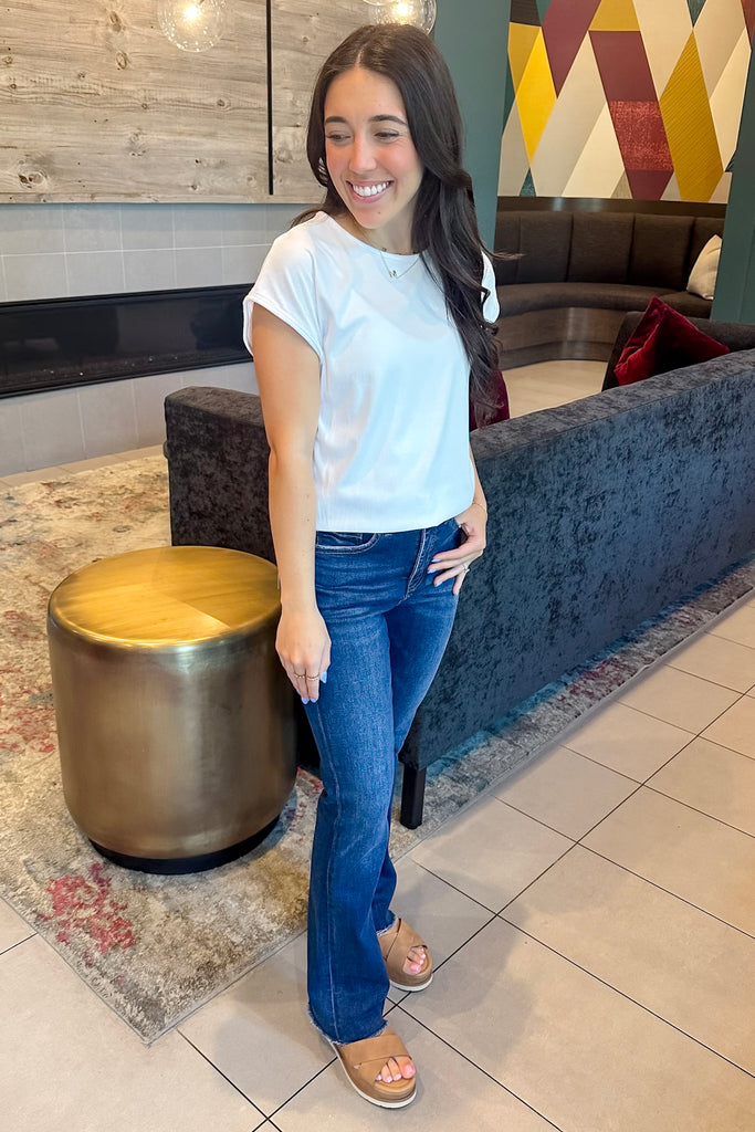 Still the One Fitted White Top - Lyla's: Clothing, Decor & More - Plano Boutique