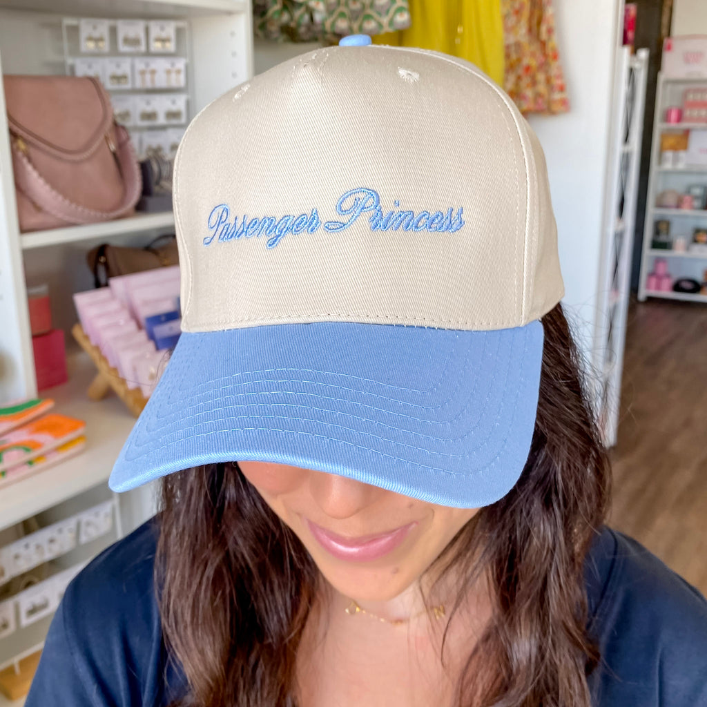 Passenger Princess Two Toned Light Blue and Tan Vintage Hat - Lyla's: Clothing, Decor & More - Plano Boutique
