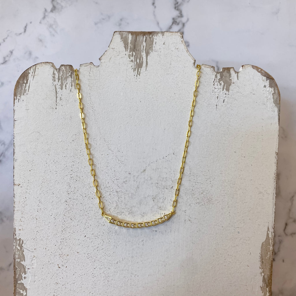 Pave Arrow Paperclip Chain Necklace - Lyla's: Clothing, Decor & More - Plano Boutique