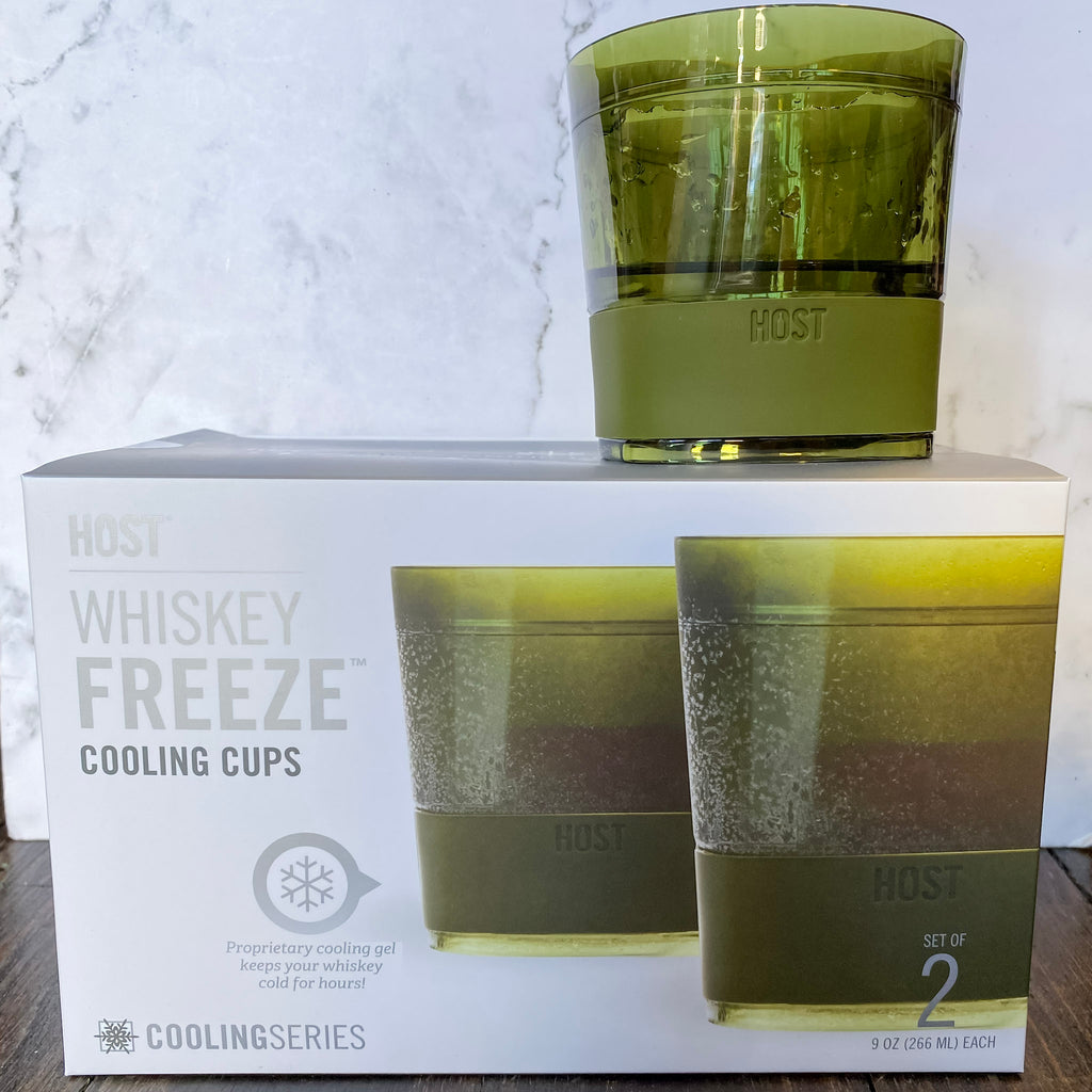 HOST Whiskey Freeze Cooling Cups Set in Olive - Lyla's: Clothing, Decor & More - Plano Boutique