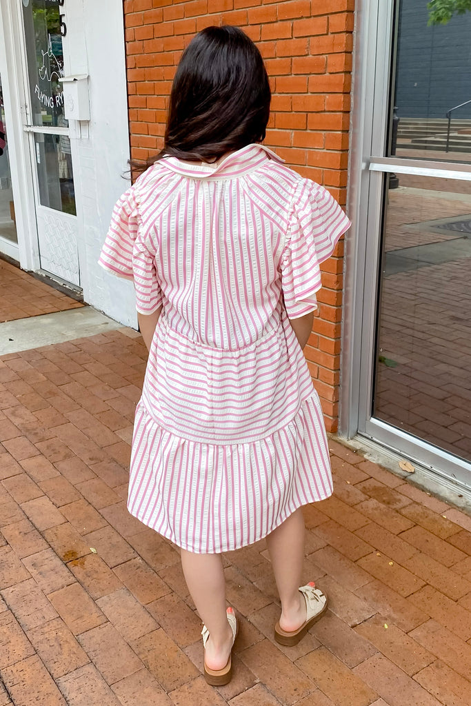 Fade Into Me Striped Rose Dress - Lyla's: Clothing, Decor & More - Plano Boutique
